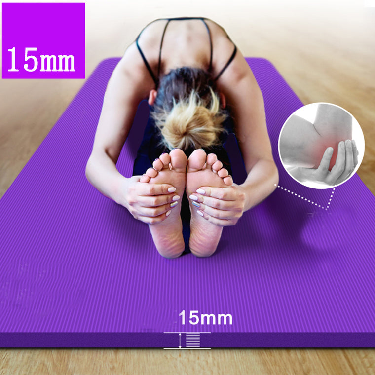 Yoga Mat 185*80cm 15mm Thickness Slim Yoga Mats Non-slip Tasteless