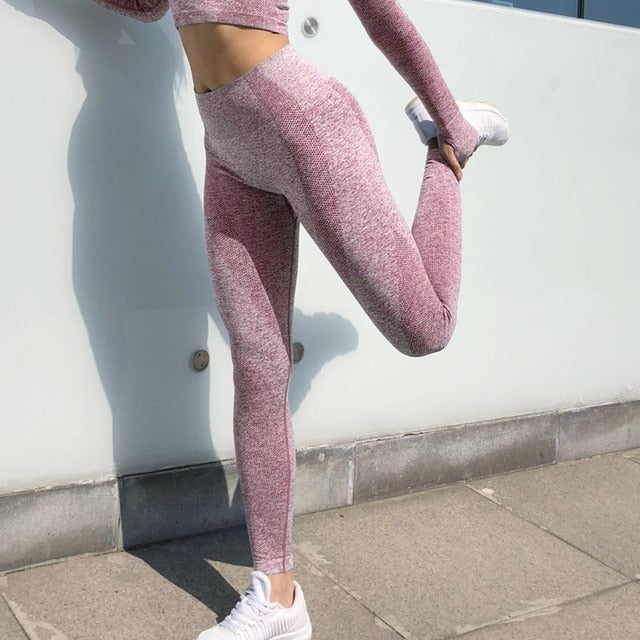 High Waist Yoga Leggings Tights Women Workout Dot Breathable Fitness