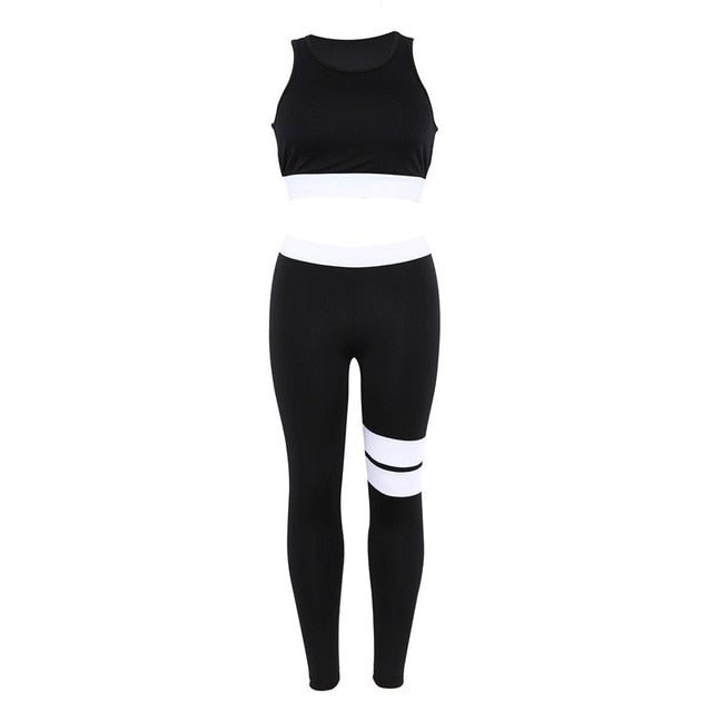 Women Set Sport Suit Clothes Sports Bra+Yoga Pants Wear